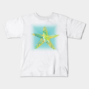 Starfish Marbled Paper Collage Kids T-Shirt